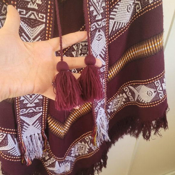 Vintage Pullover Poncho Southwest One Size Fits All - Picture 5 of 5